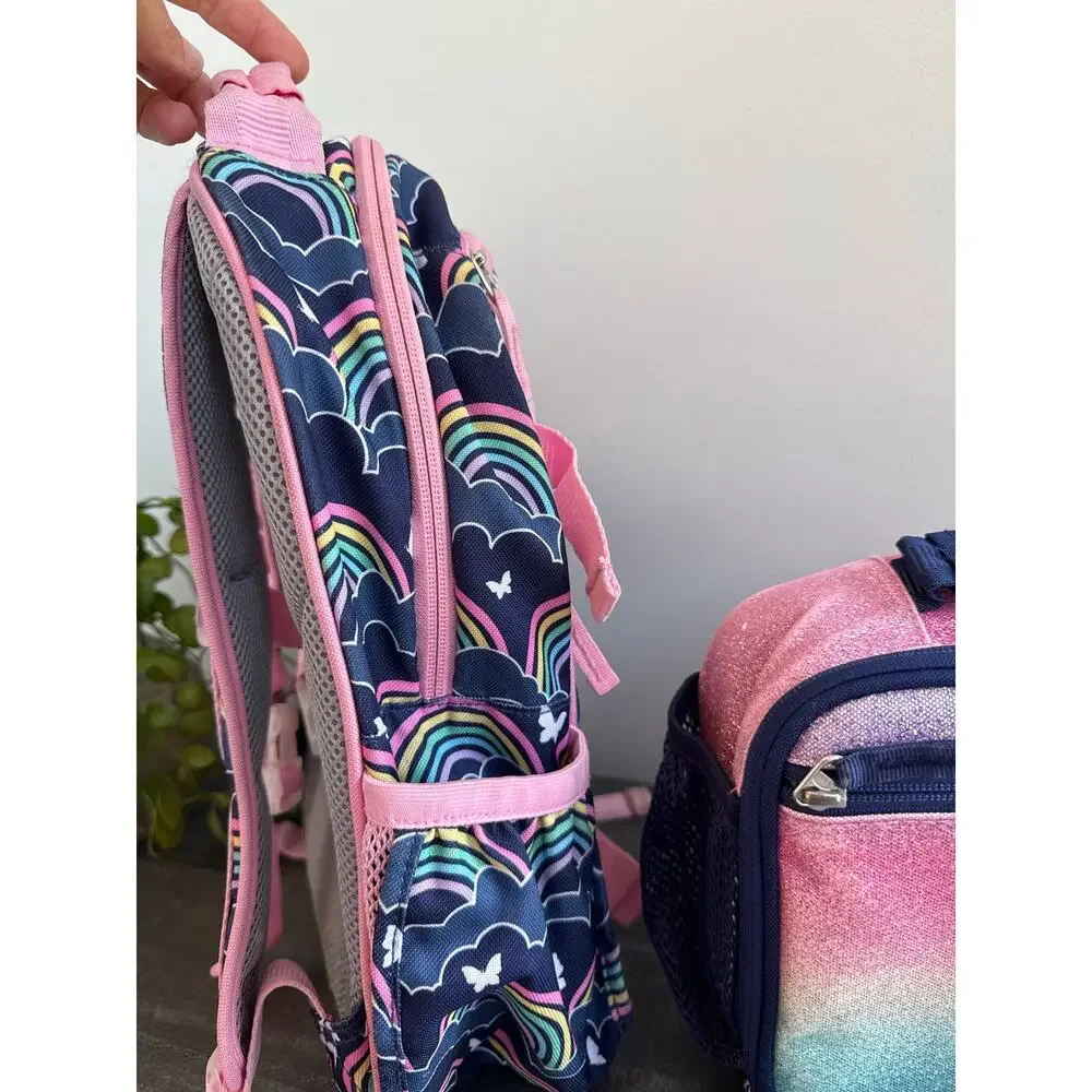 Pottery Barn Kids Mackenzie Rainbow Clouds Backpack + Lunch Box Set